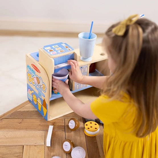 Mega gelaterie - set de joacă din lemn pentru magazinul de înghețată