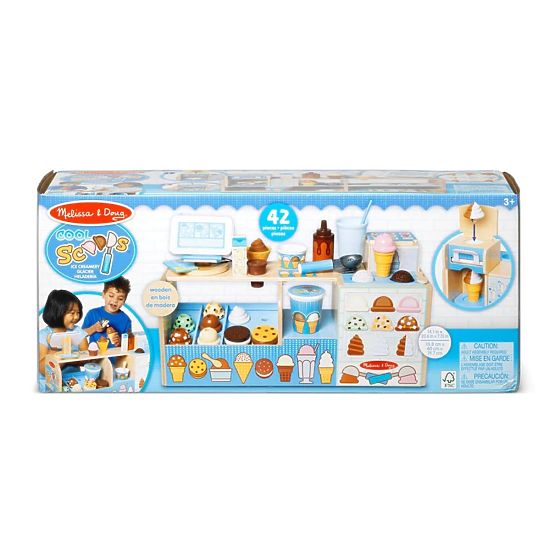 Mega gelaterie - set de joacă din lemn pentru magazinul de înghețată