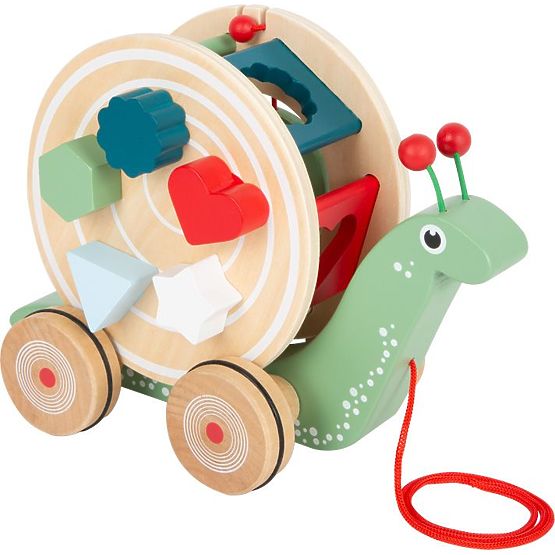Melc cu cutie de sortare pe șnur Montessori