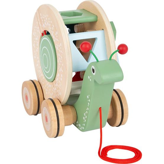 Melc cu cutie de sortare pe șnur Montessori