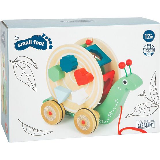 Melc cu cutie de sortare pe șnur Montessori