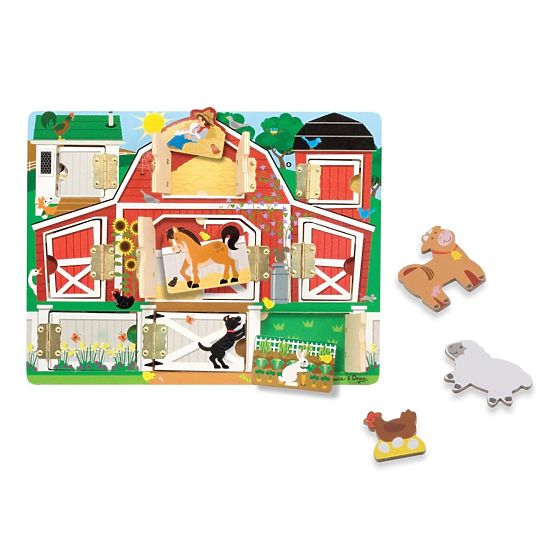 Melissa and Doug - Deschide și închide - Puzzle Joc de-a v-ați ascunselea