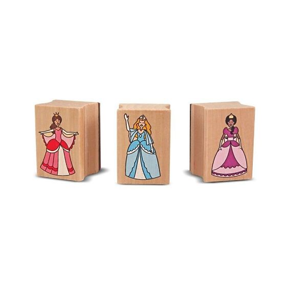 Melissa & Doug - Set de timbre Princess din lemn