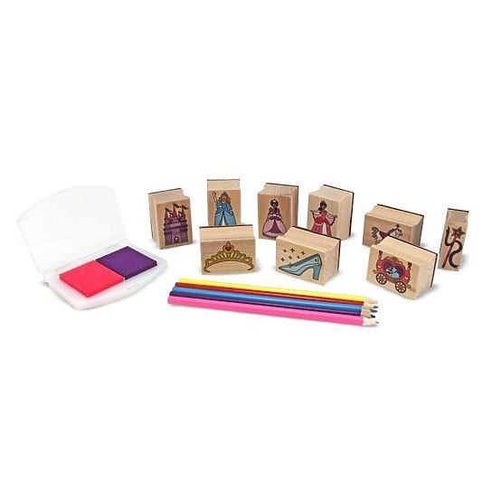 Melissa & Doug - Set de timbre Princess din lemn