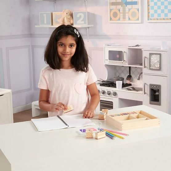 Melissa & Doug - Set de timbre Princess din lemn