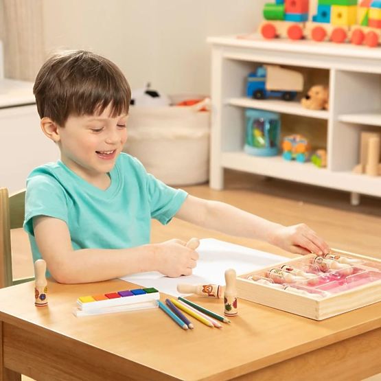 Melissa & Doug - timbre din lemn într-o cutie