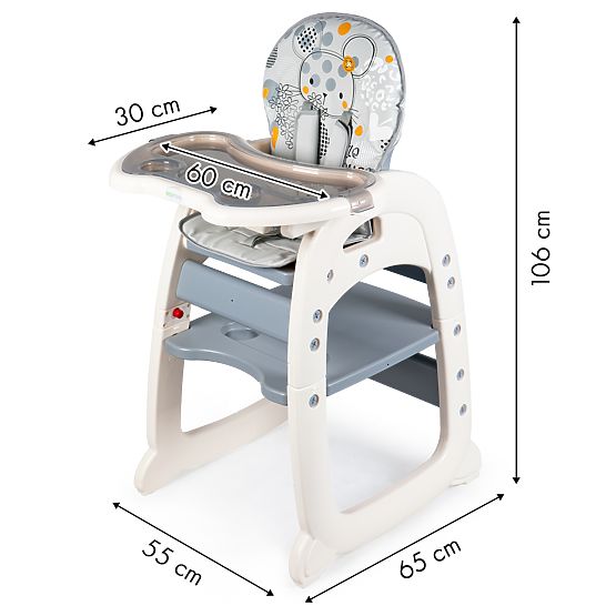 mese scaun mic Mouse 2v1 - gri