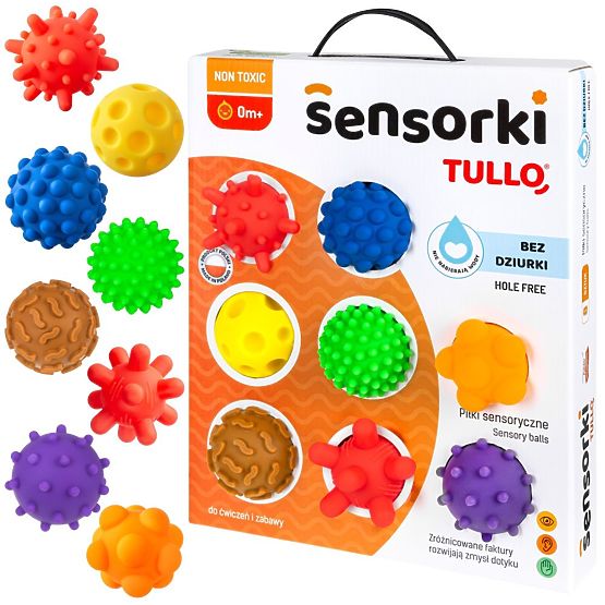 Mingi senzoriale Tullo - 8 mingi fără orificii