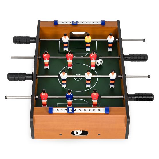 Mini fotbal de masă pentru copii cu două mingi și ghidaje