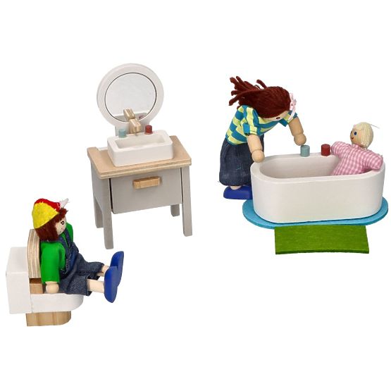 Mobilier pentru căsuța de păpuși Baie