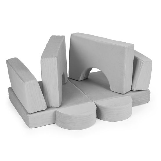 Fotoliu modular pentru copii DIY 8 perne moi pliabile - gri ECOTOYS