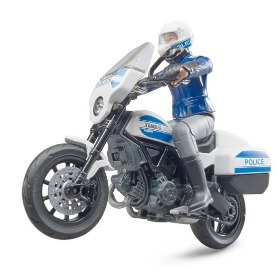 Motocicletă de poliție Bruder BWORLD Ducati Scrambler cu motociclist
