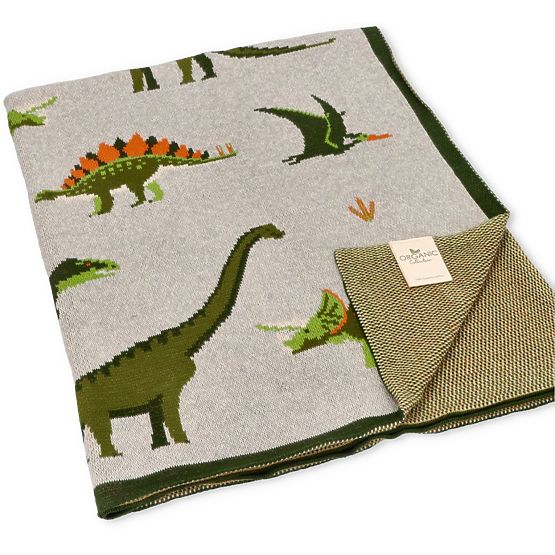 Nature Planet Pătură din bumbac organic Dinozauri