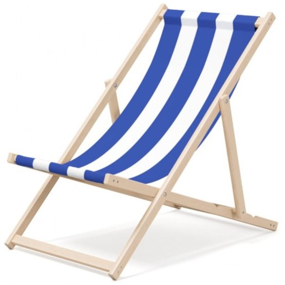Scaun de plaja pentru copii Dungi albastre si albe