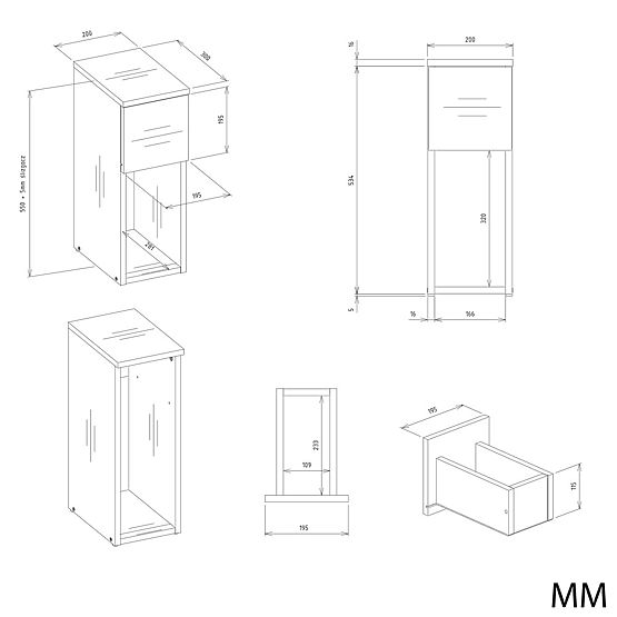 Noptieră GALAX 20/1S ARTISAN