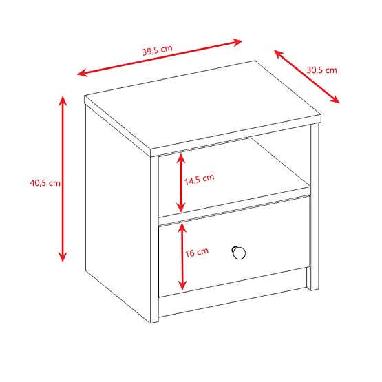 Noptieră pentru copii Ourbaby - albastru-alb
