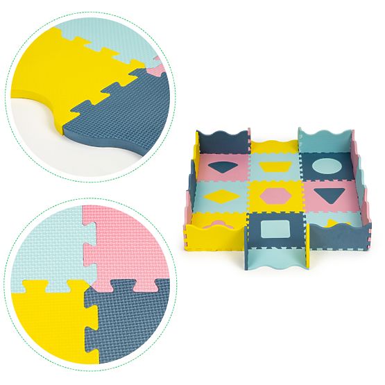 Covoraș de spumă - puzzle în culori pastelate