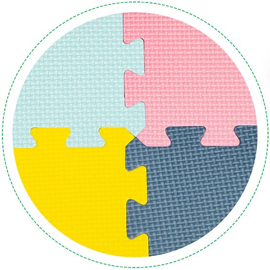 Covoraș de spumă - puzzle în culori pastelate