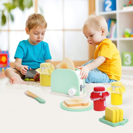 Pâine de pâine din lemn cu accesorii