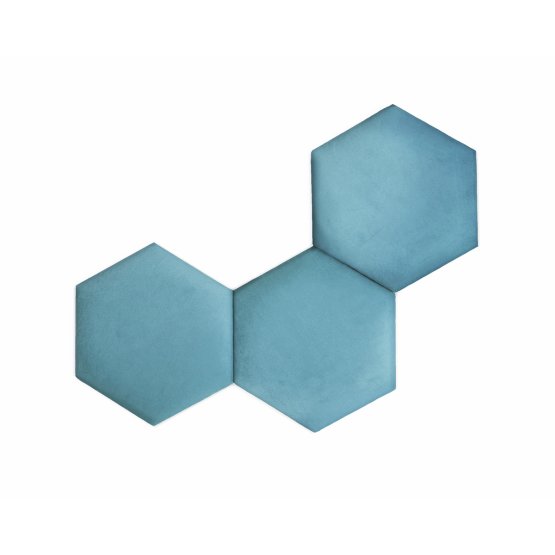 Panou Tapițat Hexagon - Smarald