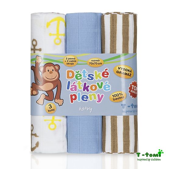 pânză Tetra scutece cu imprimate - TOP CALITATE