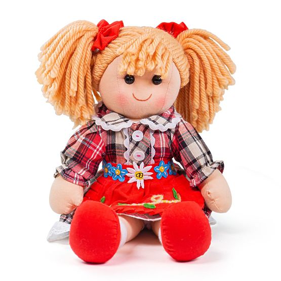 Păpușa de pânză Bigjigs Toys Mandie 34 cm