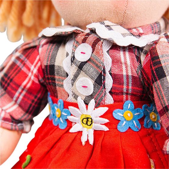 Păpușa de pânză Bigjigs Toys Mandie 34 cm