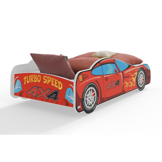 Pat auto pentru copii 4x4 140x70