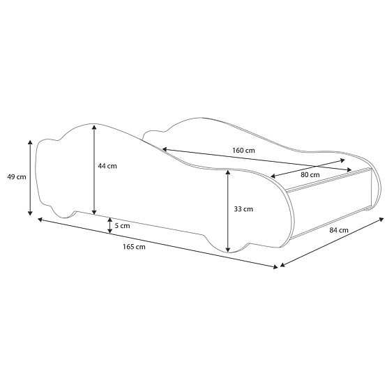 Pat auto pentru copii Spider 160x80