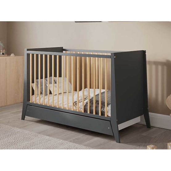 Pătuț pentru copii Cosmo 120x60 - antracit