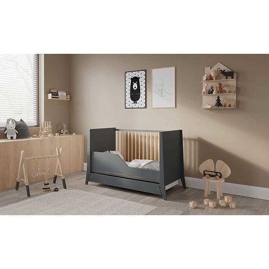 Pătuț pentru copii Cosmo 120x60 - antracit