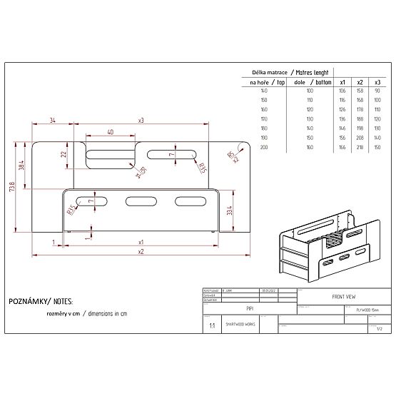 Pat cu sertar Thomas