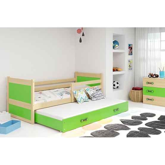 Pat cu un extra-pat Rocky 2-din lemn de pin