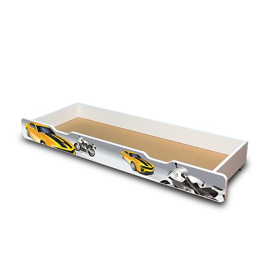 Pat de copii cu bariera de siguranta - Curse