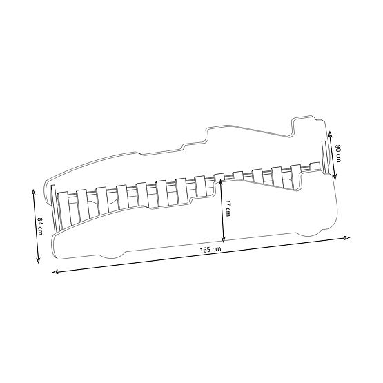 Pat de copii FORMULA roșu 160x80 cm