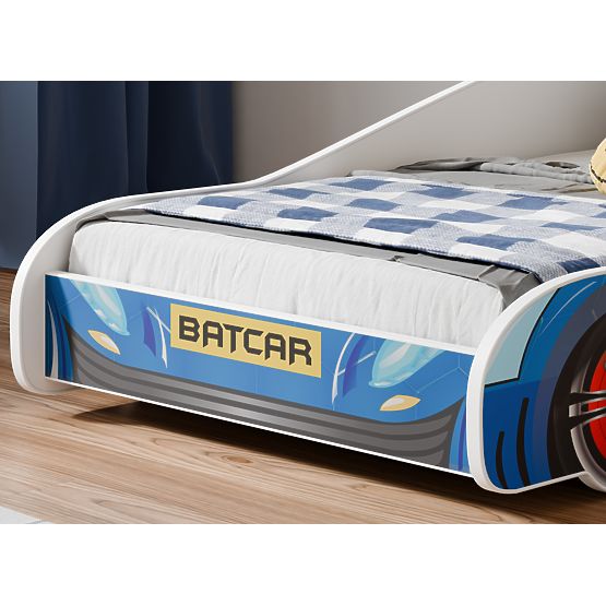 Pat de copii mașină Batcar 160x80