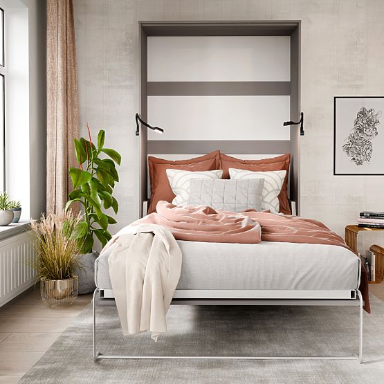 Pat de perete rabatabil KOBI VERTO 140x200 Gri 1 buc