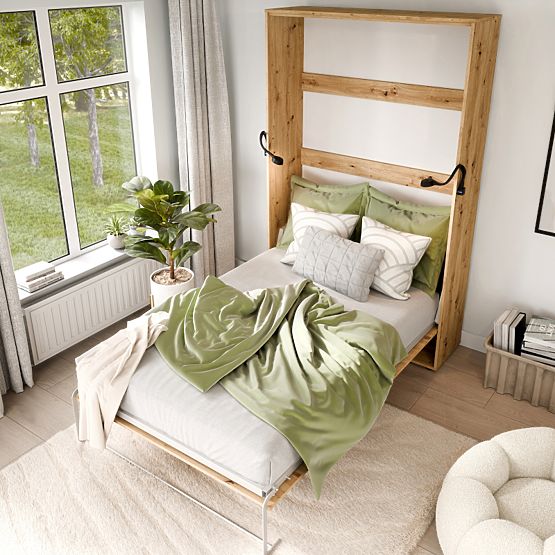 Pat de pliere KOBI VERTO 140x200 Stejar Artisan 1 buc