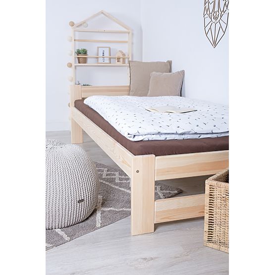 Pat din lemn Mel 200x90 - natural