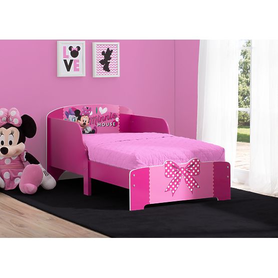 Pat din lemn pentru copii – Minnie Mouse