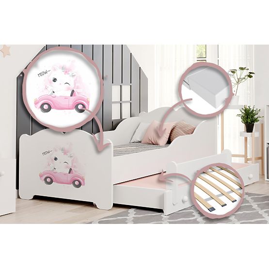 Pat dublu ANNA 160x80 Pisică