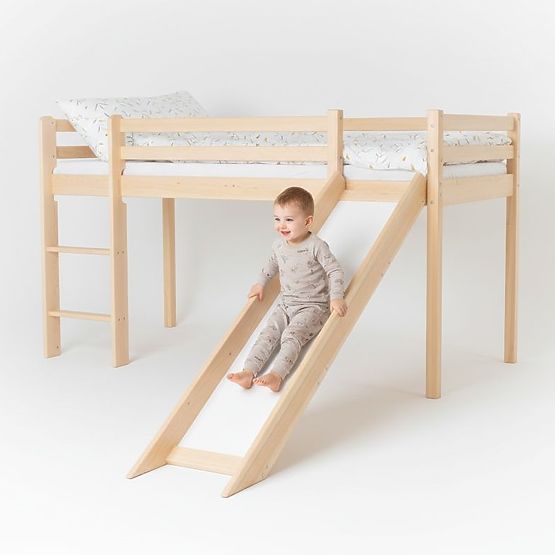 Pat cu etaj pentru copii Ourbaby Modo cu tobogan - pin
