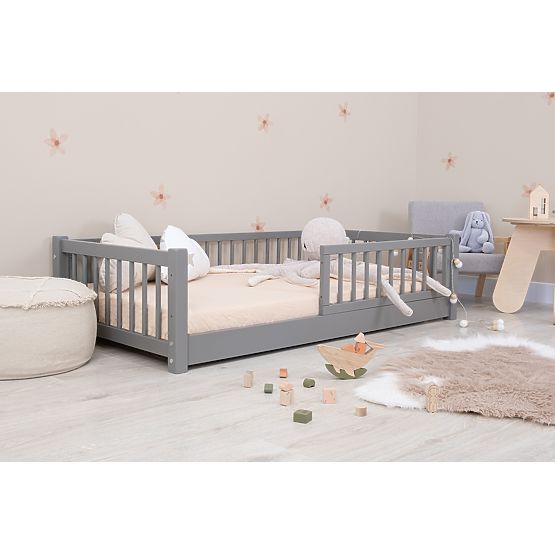 Pat de copii Montessori Ourbaby - gri
