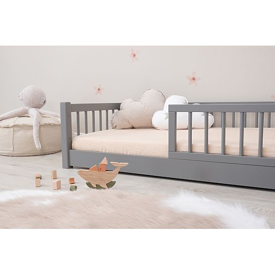Pat de copii Montessori Ourbaby - gri