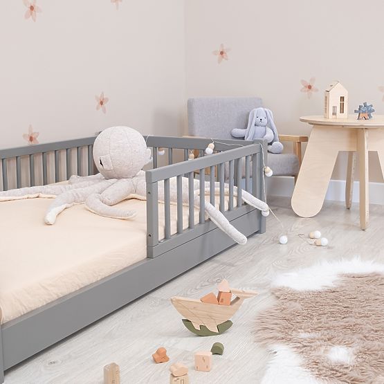 Pat de copii Montessori Ourbaby - gri