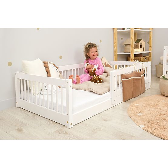 Pat de joasă înălțime pentru copii Montessori Ourbaby Plus - alb