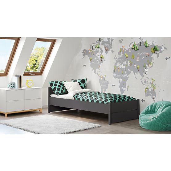 Pat MARCEL 200x90 gri cu sertar