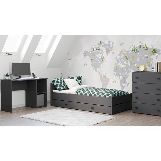 Pat MARCEL 200x90 gri cu sertar