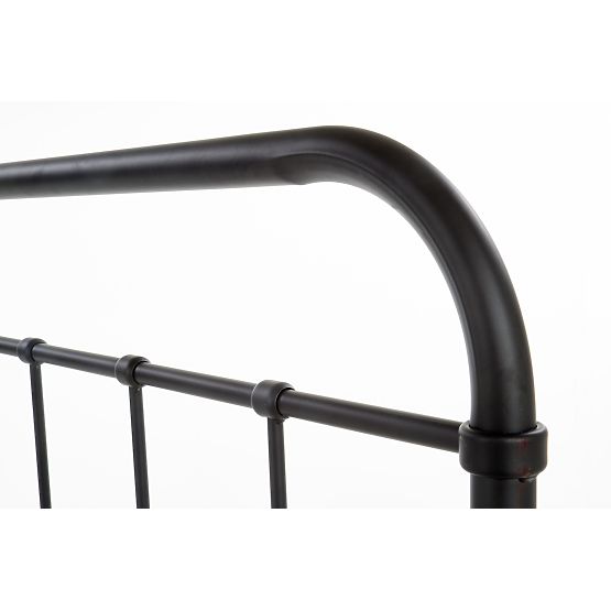 Pat metalic LINDA 120x200 cm - negru