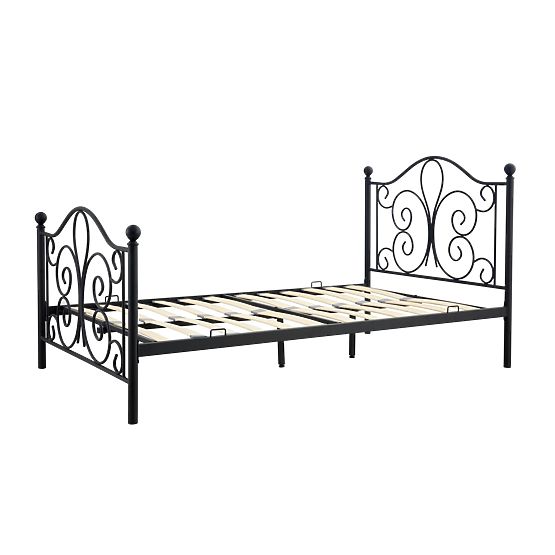 Pat metalic PANAMA 120x200 - negru